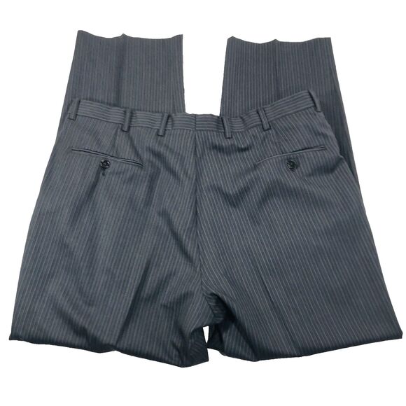 Hart Schaffner Marx Suit Wool Gold Trumpeter 44 S Stripe Gray 39 x 30 Pants  USA - Picture 13 of 16